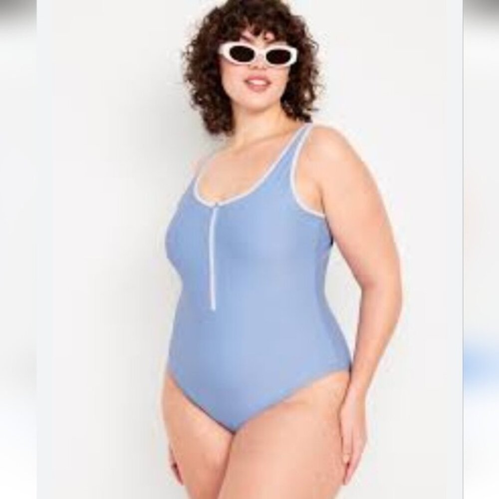 Old Navy Blue One-Piece Swimsuit Size 3X